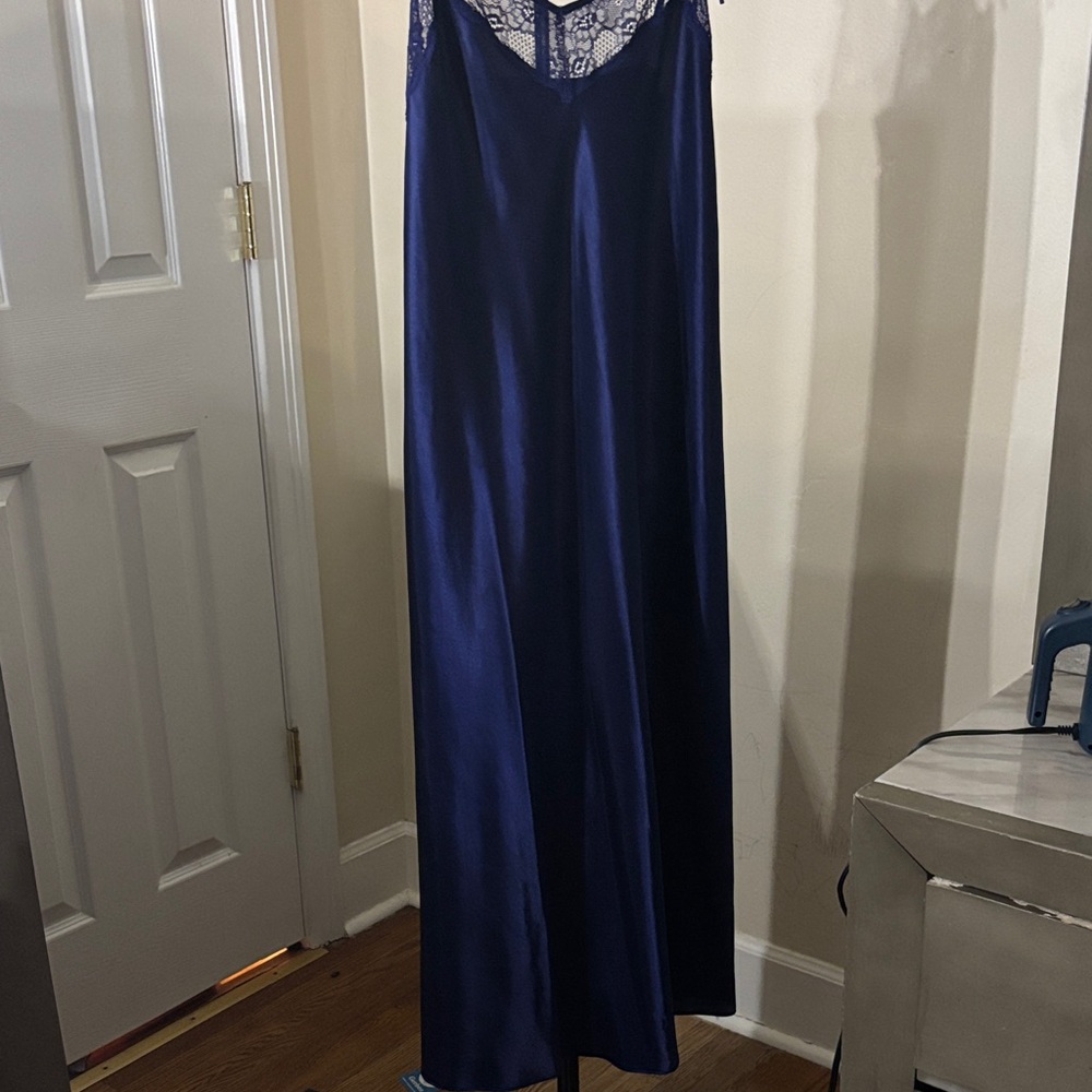Macy's Blue Lace-Trimmed Nightgown